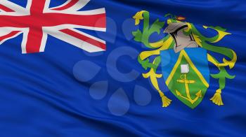 Pitcairn Islands Flag, Closeup View, 3D Rendering