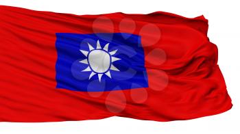 Republic Of China Army Flag, Isolated On White Background, 3D Rendering