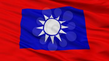 Republic Of China Army Flag, Closeup View, 3D Rendering