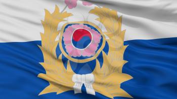 Republic Of Korea Army Flag, Closeup View, 3D Rendering