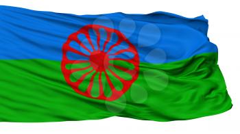 Romani People Flag, Isolated On White Background, 3D Rendering