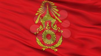 Royal Thai Army Flag, Closeup View, 3D Rendering