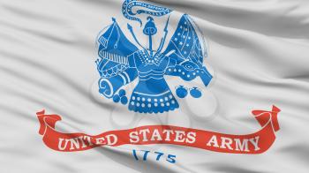 United States Army Flag, Closeup View, 3D Rendering