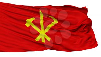 Workers Party Of Korea Flag, Isolated On White Background, 3D Rendering