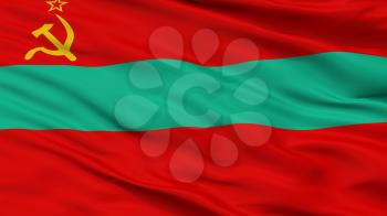 State City Flag, Country Transnistria, Closeup View, 3D Rendering