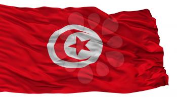 Tunisia City Flag, Country Tunisia, Isolated On White Background, 3D Rendering