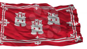 Aberdeen City Flag, Country Uk, Isolated On White Background, 3D Rendering