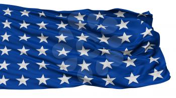 Us Naval Jack 48 Stars Flag, Isolated On White Background, 3D Rendering