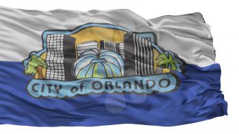 Orlando Florida City Flag, Country Usa, Isolated On White Background, 3D Rendering