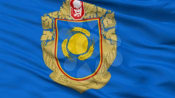 Cherkasy Oblast City Flag, Country Ukraine, Closeup View, 3D Rendering
