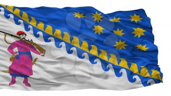 Dnipropetrovsk Oblast City Flag, Country Ukraine, Isolated On White Background, 3D Rendering