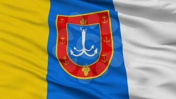 Odesa Oblast City Flag, Country Ukraine, Closeup View, 3D Rendering