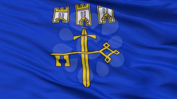 Ternopil Oblast City Flag, Country Ukraine, Closeup View, 3D Rendering