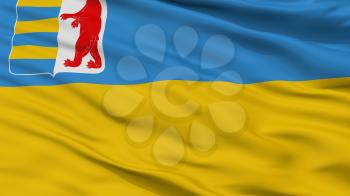 Transcarpathian Oblast City Flag, Country Ukraine, Closeup View, 3D Rendering