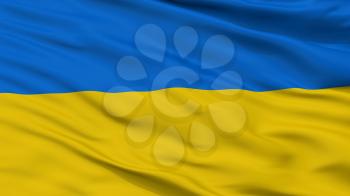 Ukraine Flag Closeup View, 3D Rendering