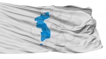 Unification Korea Flag, Isolated On White Background, 3D Rendering