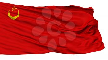 Union Of Islamic Soviet Republics Flag, Isolated On White Background, 3D Rendering