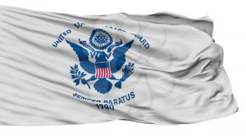 United States Coast Guard Flag, Isolated On White Background, 3D Rendering