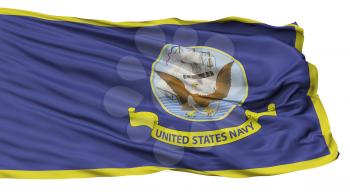 United States Navy Official Specifications Flag, Isolated On White Background, 3D Rendering