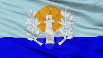 Maldonado City Flag, Country Uruguay, Closeup View, 3D Rendering