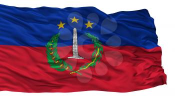 S Bolivar City Flag, Country Venezuela, Isolated On White Background, 3D Rendering