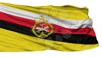Brunei War Flag, Isolated On White Background, 3D Rendering