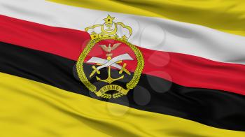 Brunei War Flag, Closeup View, 3D Rendering