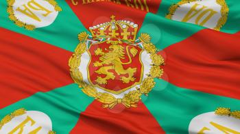 Bulgaria War Flag, Closeup View, 3D Rendering