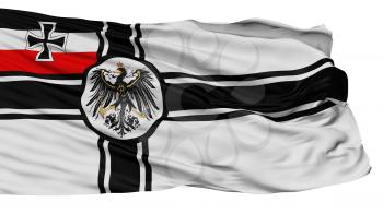 War Ensign Of Germany 1903 1918 Flag, Isolated On White Background, 3D Rendering