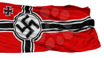 War Ensign Of Germany 1938 1945 Flag, Isolated On White Background, 3D Rendering