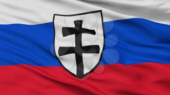 War Ensign Of The First Slovak Republic Flag, Closeup View, 3D Rendering
