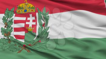 Hungary 1939 1945 War Flag, Closeup View, 3D Rendering