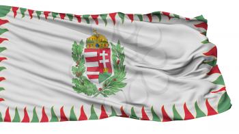 Hungary War Flag, Isolated On White Background, 3D Rendering