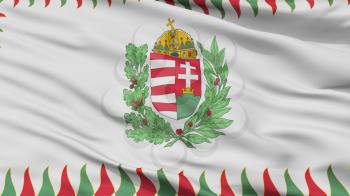 Hungary War Flag, Closeup View, 3D Rendering