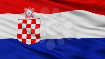 Independent State Of Croatia War Flag, Closeup View, 3D Rendering