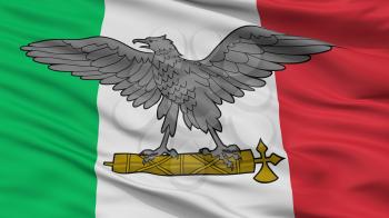 Italian Social Republic War Flag, Closeup View, 3D Rendering