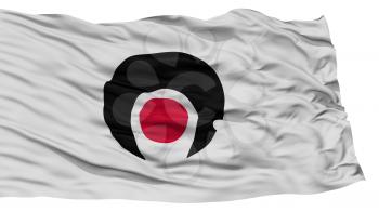 Isolated Kagoshima Japan Prefecture Flag, Waving on White Background, High Resolution