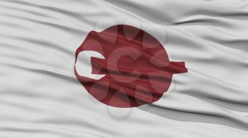 Closeup Nara Japan Prefecture Flag, Waving in the Wind, High Resolution