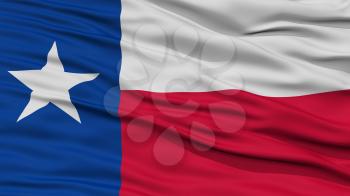 Closeup Texas Flag on Flagpole, USA state, Waving in the Wind, High Resolution