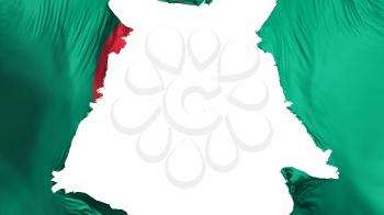 Bangladesh flag ripped apart, white background, 3d rendering