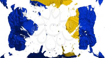 Scattered Bosnia and Herzegovina flag, white background, 3d rendering