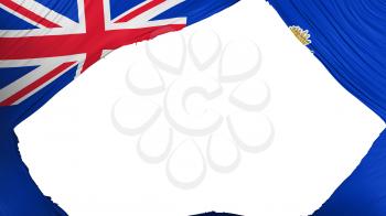 Divided Cayman Islands flag, white background, 3d rendering