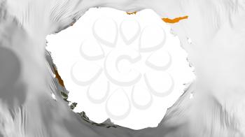 Broken Cyprus flag, white background, 3d rendering
