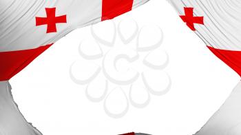 Divided Georgia flag, white background, 3d rendering