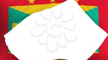 Divided Grenada flag, white background, 3d rendering