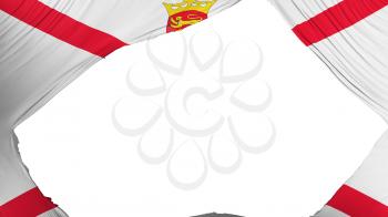 Divided Jersey flag, white background, 3d rendering