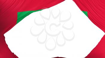 Divided Maldives flag, white background, 3d rendering