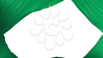 Divided Mauritania flag, white background, 3d rendering