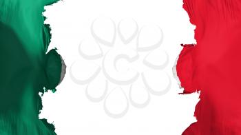 Blasted Mexico flag, against white background, 3d rendering