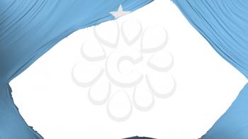 Divided Micronesia flag, white background, 3d rendering